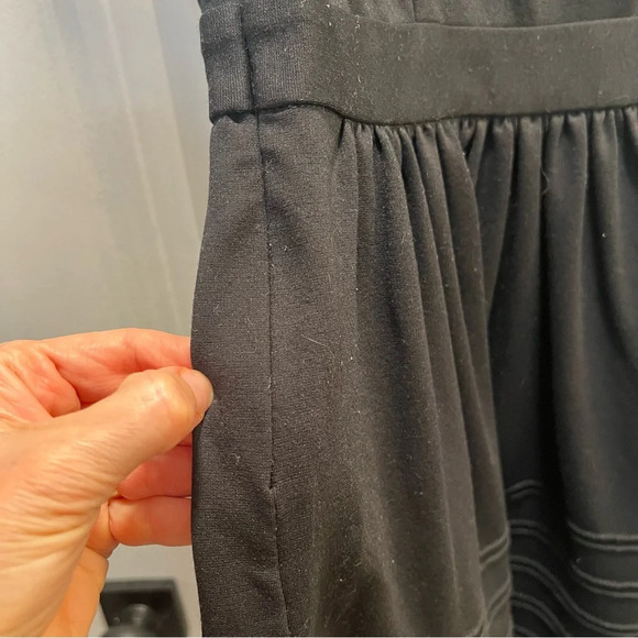 Betsey Johnson Women's Black Sheer Neckline White Collar Dress. Size 10. - Picture 10 of 13